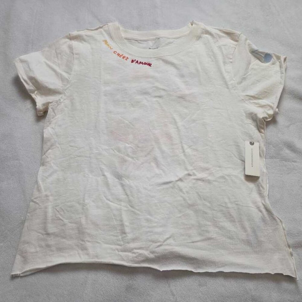 New S Anthropologie Maeve The Caitlin boxy tee: Jordan Nickson edition Mon Cheri - Picture 3 of 11